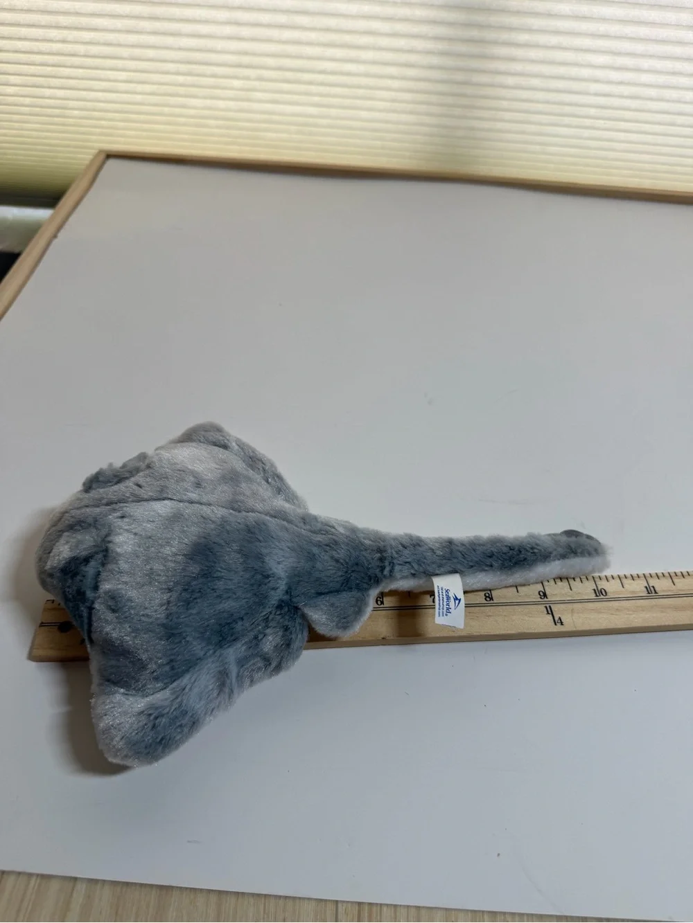 SeaWorld Plush Orca - Black & White and grey plush stingray